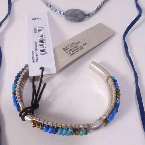 Nordstrom Treasure and bond Stone Choker Beaded Cuff Bracelet NWT 90 - Picture 9 of 9